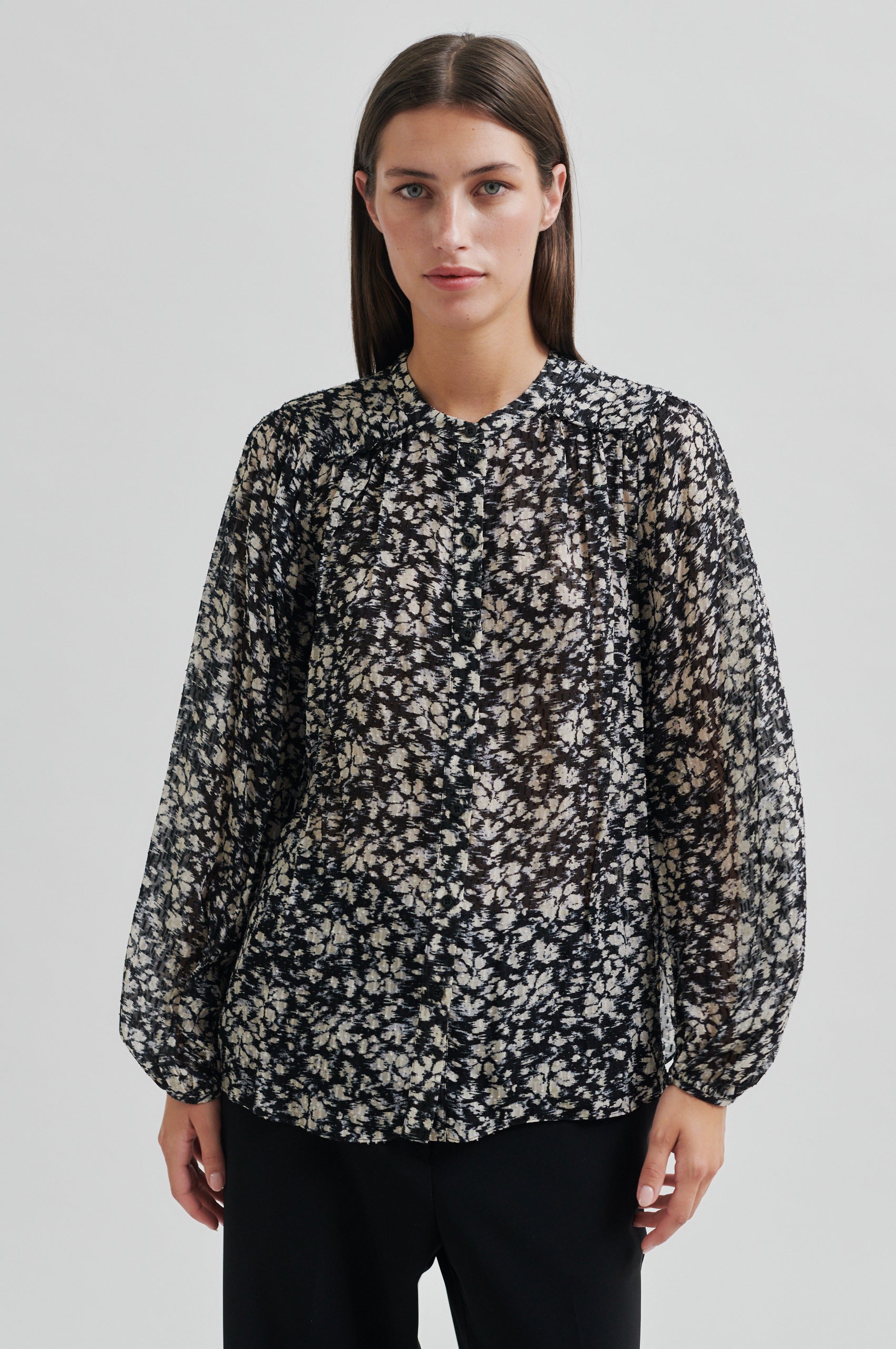 Scratch bluse - sort